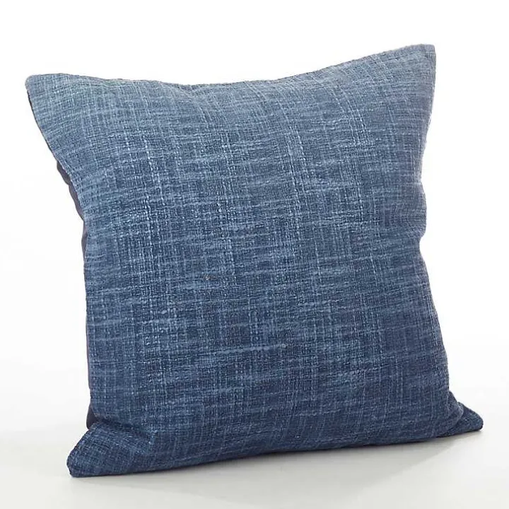 Blue Ombre Down Filled Square Throw Pillow