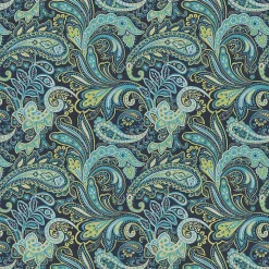 Blue Paisley Outdoor Seat Cushions, Set of 2