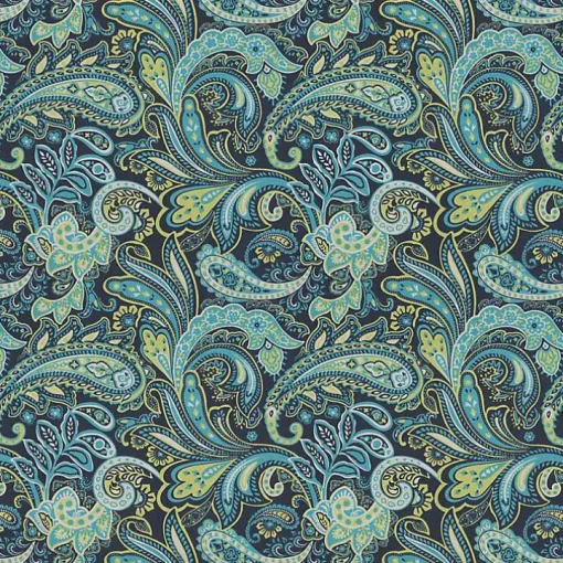 Blue Paisley Outdoor Seat Cushions, Set of 2