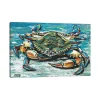 Blue Palette Crab Canvas Art Print
