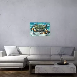 Blue Palette Crab Canvas Art Print
