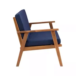 Blue 4-pc. Acacia Wood Outdoor Living Set