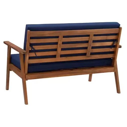 Blue 4-pc. Acacia Wood Outdoor Living Set