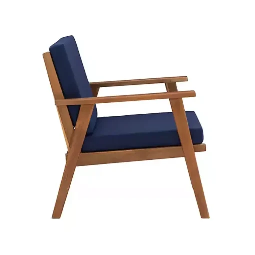 Blue 4-pc. Acacia Wood Outdoor Living Set