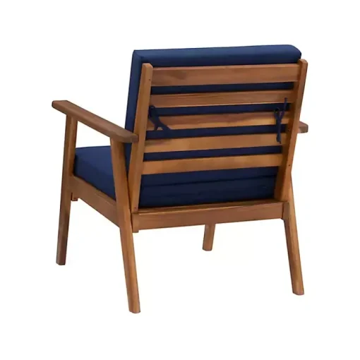 Blue 4-pc. Acacia Wood Outdoor Living Set