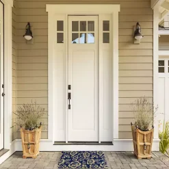Blue Peonies Coir Doormat