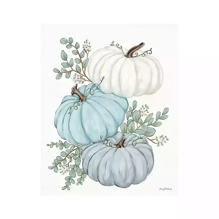 Blue Pumpkin Trio Canvas Print