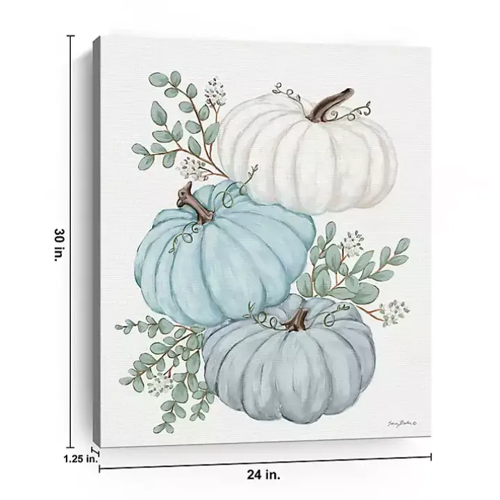 Blue Pumpkin Trio Canvas Print