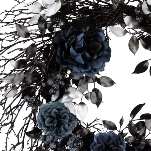 Blue Roses and Deadwood Wreath