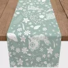 Blue Scandinavian Bunny Table Runner, 90 in.