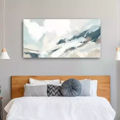 Blue Seaside Abstract Canvas Art Print