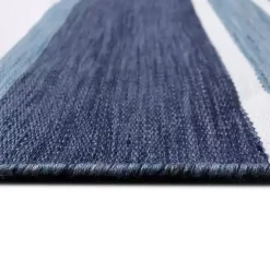 Blue Shades Striped Indoor/Outdoor Area Rug, 7x9