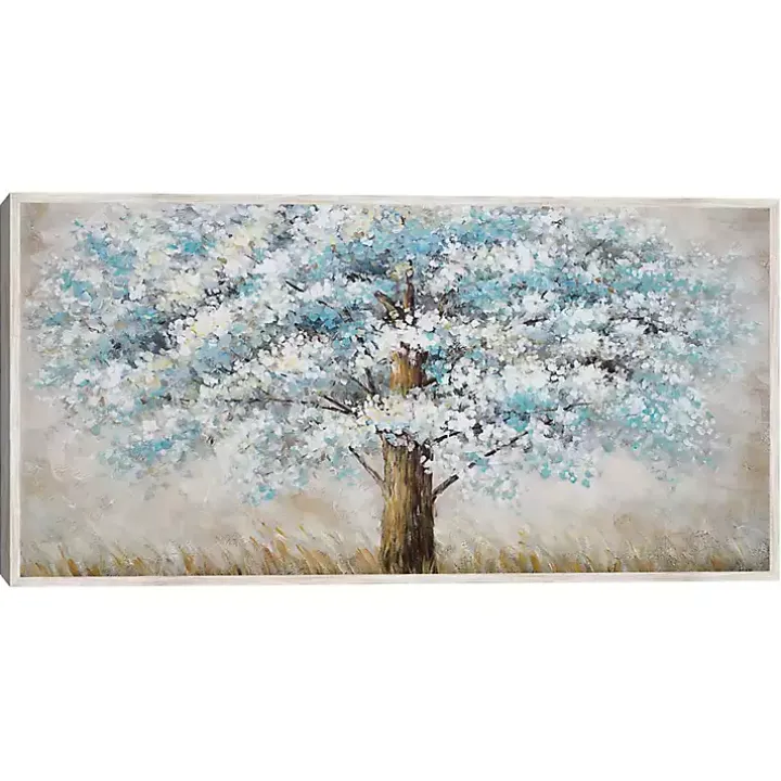 Blue Solitude Framed Canvas Art Print