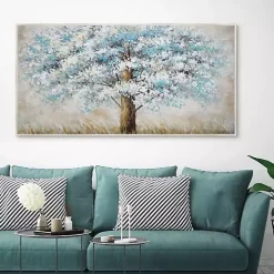 Blue Solitude Framed Canvas Art Print