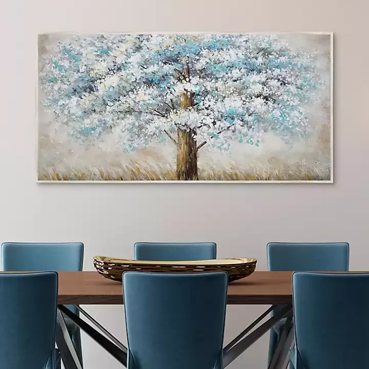 Blue Solitude Framed Canvas Art Print