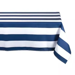 Blue Stripe Outdoor Table Cloth, 84 in.