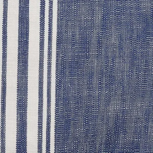 Blue Striped Fringe Table Runner, 72 in.