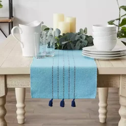 Blue Thera Stripe Table Runner