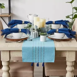 Blue Thera Stripe Table Runner