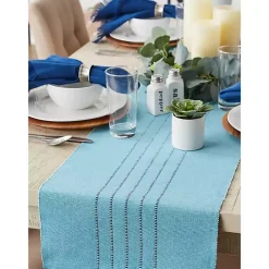 Blue Thera Stripe Table Runner