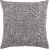 Blue Threaded Pillow, 22 in.
