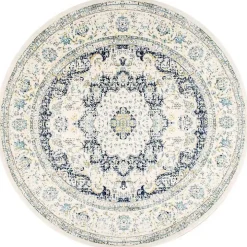 Blue Verona Round Area Rug, 5 ft.