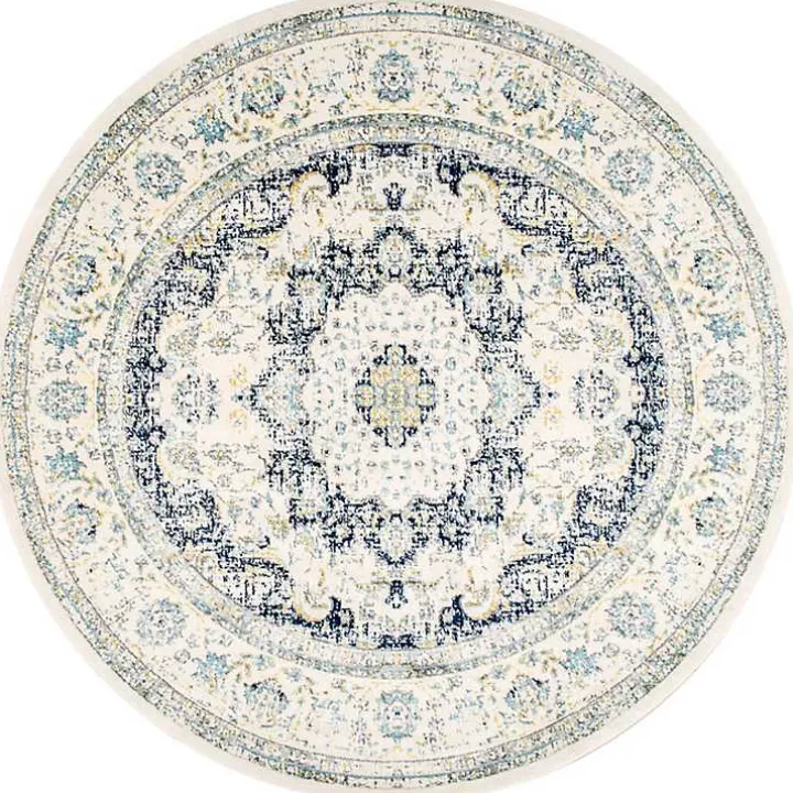 Blue Verona Round Area Rug, 5 ft.
