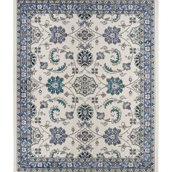 Blue Vintage Medallion Indoor/Outdoor Rug, 5x7