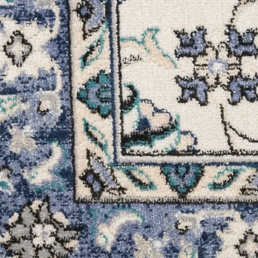 Blue Vintage Medallion Indoor/Outdoor Rug, 8x10