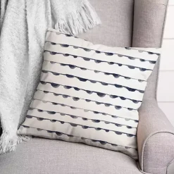 Blue Watercolor Dot Chain Pattern Pillow