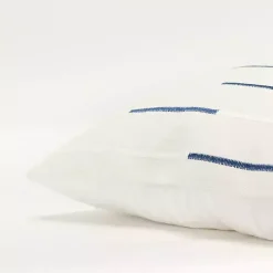 Blue Woven Lines Throw Pillow