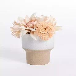 Blush Dahlia Arrangement in Two-Toned Pot