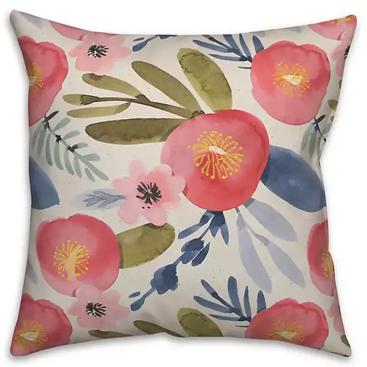 Blush Floral Pillow