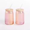 Blush Glass Can Tumblers, Set of 2