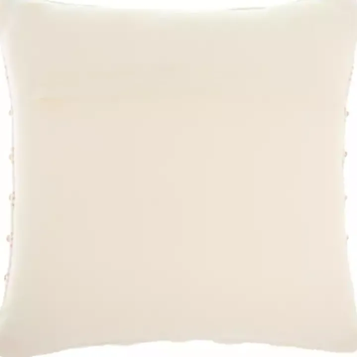 Blush Woven Knotted Stripes Throw Pillow