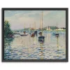 Boats at Anchor on Seine Canvas Print, 22x18 in.