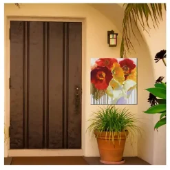 Bold Faced Flowers Outdoor Canvas Art Print