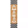 Boo Ghosts Checkered Porch Board