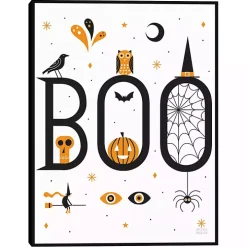 Boo Spooky Icons Halloween Wall Plaque