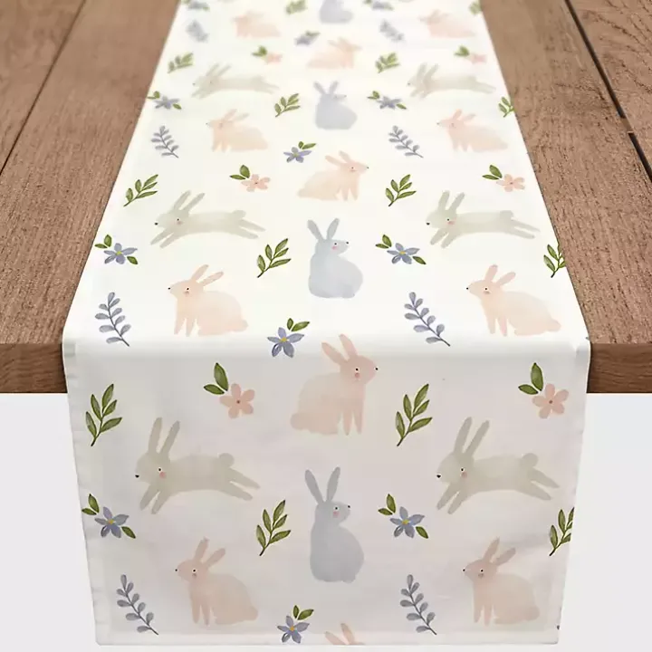 Botanical Bunny Table Runner, 90 in.