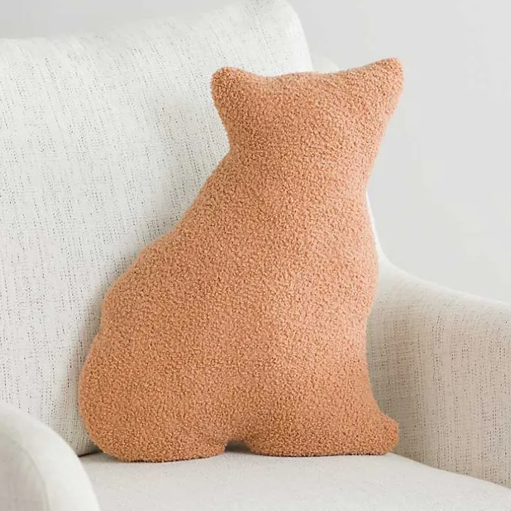 Boucle Leopard Shaped Accent Pillow