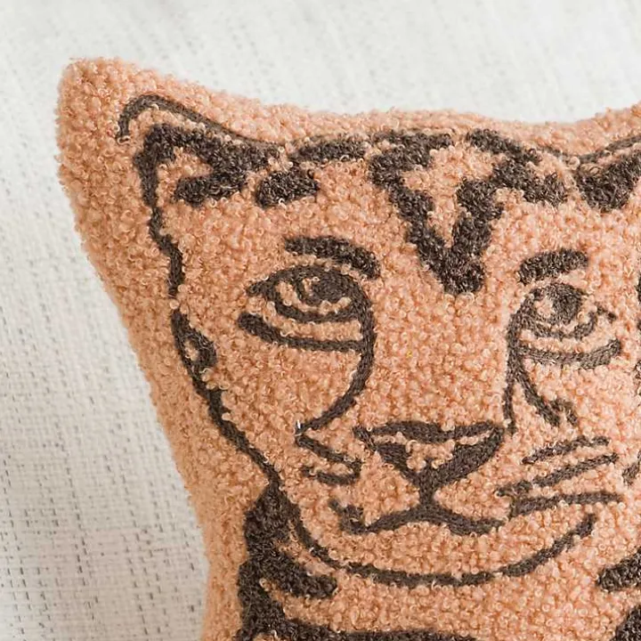 Boucle Leopard Shaped Accent Pillow