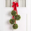 Boxwood and Red Berry Christmas Swag