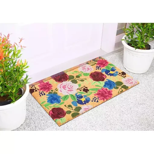 Bright Boho Flowers Doormat