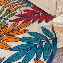 Bright Branches Round Outdoor Area Rug, 7x7