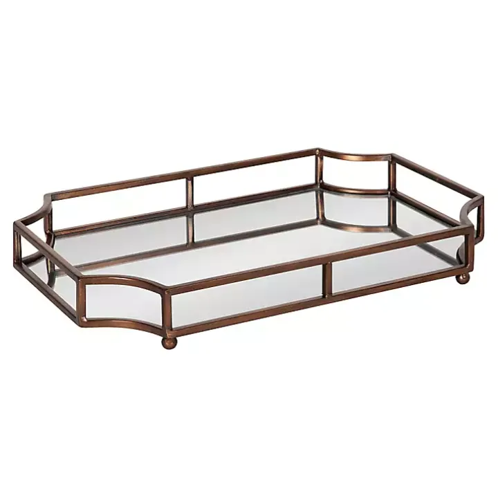 Bronze Scalloped Reflective Tray
