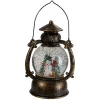 Bronze Snowman and Trees Snow Globe