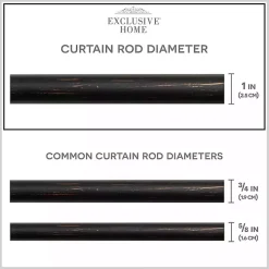 Bronze Stacked Cylinder Curtain Rod, 120 in.