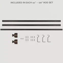 Bronze Stacked Cylinder Curtain Rod, 120 in.
