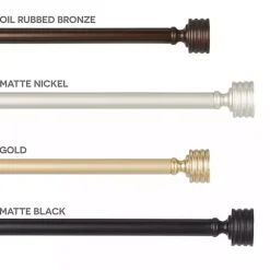 Bronze Stacked Cylinder Curtain Rod, 120 in.